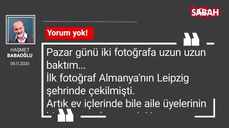 Haşmet Babaoğlu 'Yorum yok!'