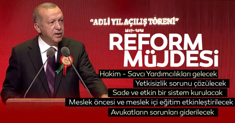 Başkan Erdoğan Adli Yıl açılışında konuştu: Sade ve etkin bir işleyişi temin edeceğiz