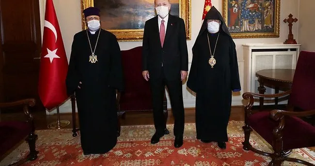 Başkan Erdoğan Türkiye Ermenileri 85. Patriği Sahak Maşalyan ile görüştü