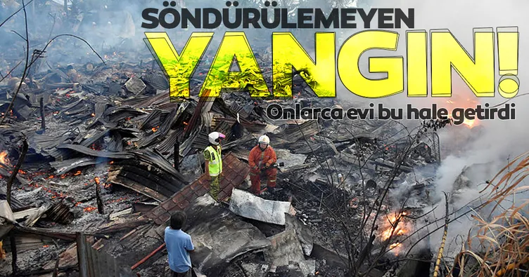 Malezya’da çıkan yangında 20 ev kül oldu