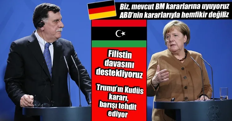 Merkel-Es Serrac görüşmesi’nden Filistin’e destek çıktı