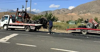 Minibüs ile traktör çarpıştı! 3 yaralı #erzurum