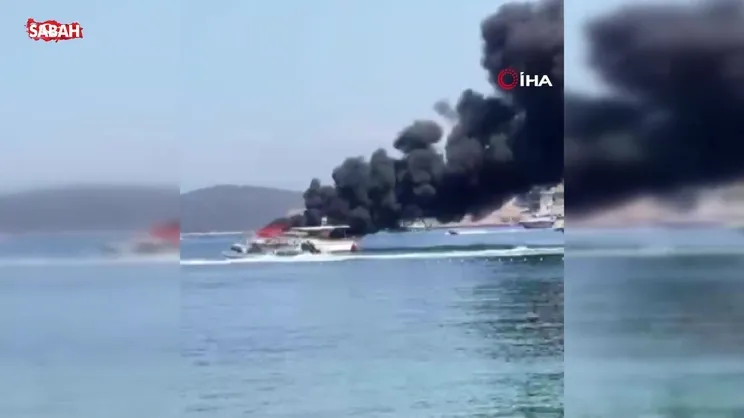 Bodrum'da tekne yangını | Video