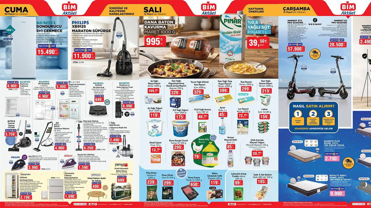 BİM AKTÜEL YENİ HAFTA!👉8-12-13 Mayıs BİM aktüel ürünler neler? Dondurucu, ayakkabılık, buharlı ütü...