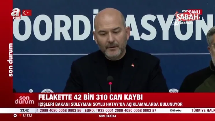 Son dakika: Bakan Soylu Hatay'dan duyurdu: Ağır hasarlı binalara girmek yasaklandı | Video