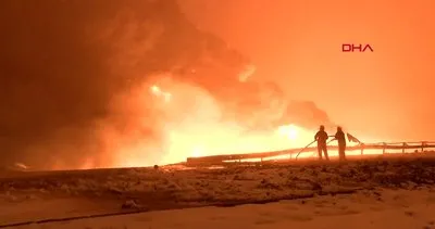 Kahramanmaraş’ta petrol boru hattında patlama sonrası soğutma çalışmaları devam ediyor