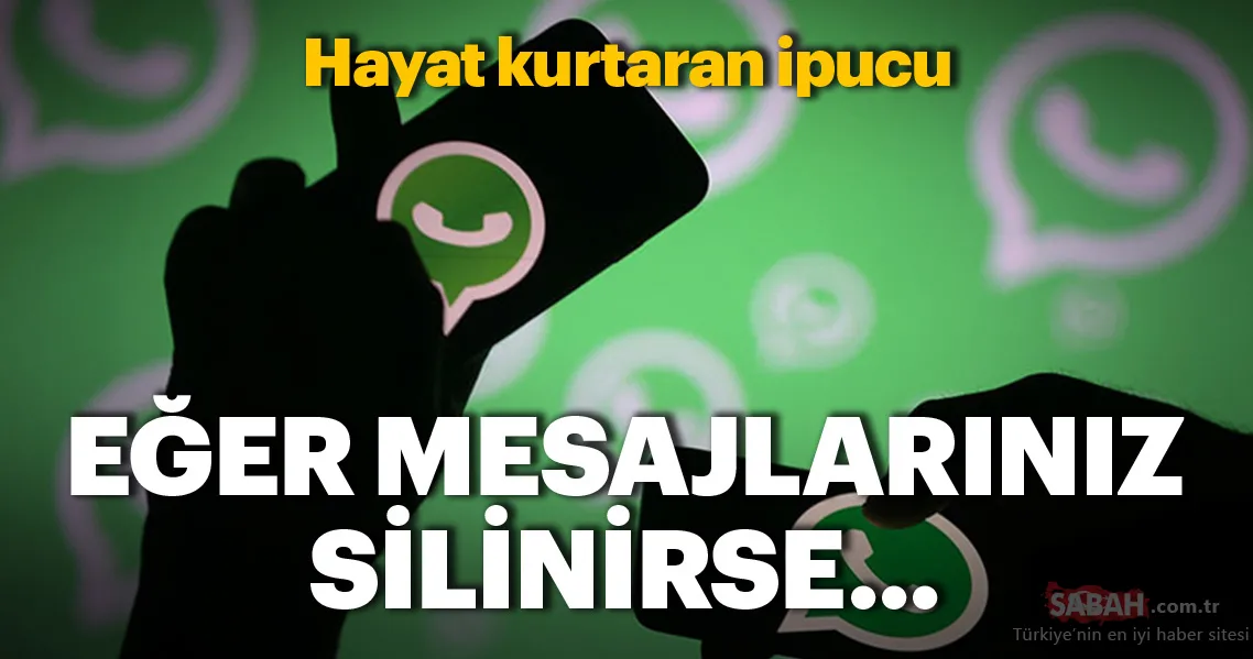 whatsapp ta silinen mesajlari geri