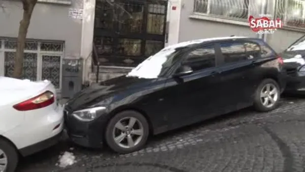 Beşiktaş'ta buzlanan yolda itfaiye aracı 7 araca çarparak durabildi | Video