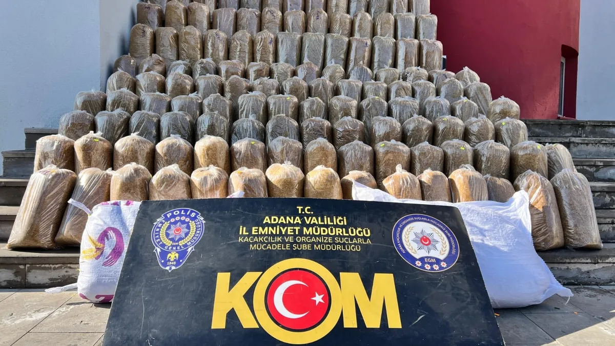 2,5 ton kaçak tütün ele geçirildi