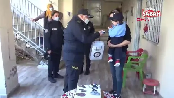 Mardin'de 3 yaşındaki Mert'in polis üniforması hayali gerçek oldu | Video
