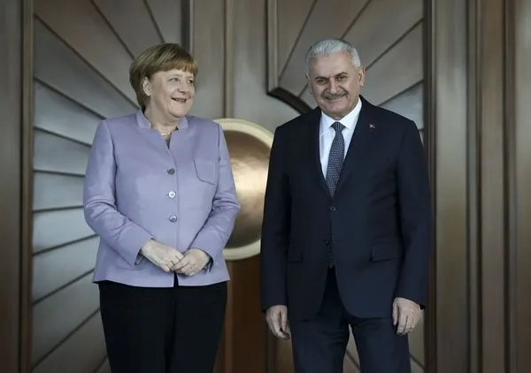 Yıldırım ve Merkel görüşmesinden kareler