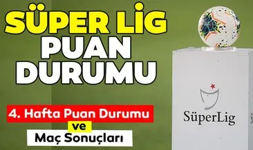 Süper Lig Puan Durumu: TFF ile güncel Süper Lig Puan Durumu sıralaması tablosu nasıl? - 4. Hafta maç sonuçları ve 5. hafta fikstürü