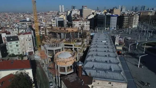 Taksim Camii'nnin yarısından fazlası tamamlandı