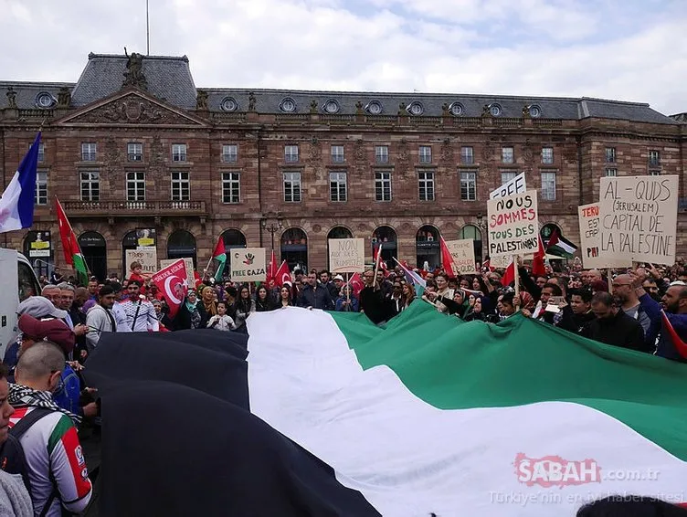 Fransa’da Filistin’e destek gösterileri düzenlendi