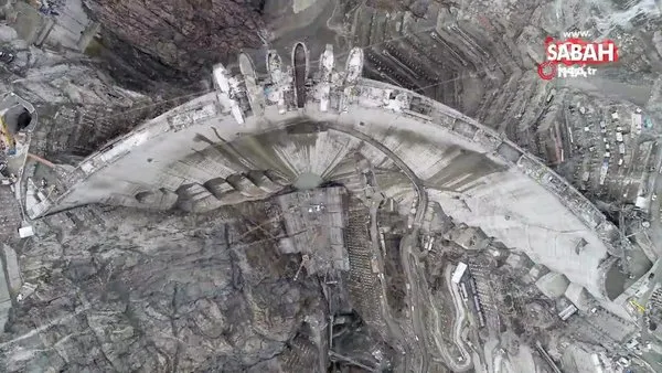 Yusufeli Barajı'nın gövde yüksekliği 275 metreye ulaştı | Video