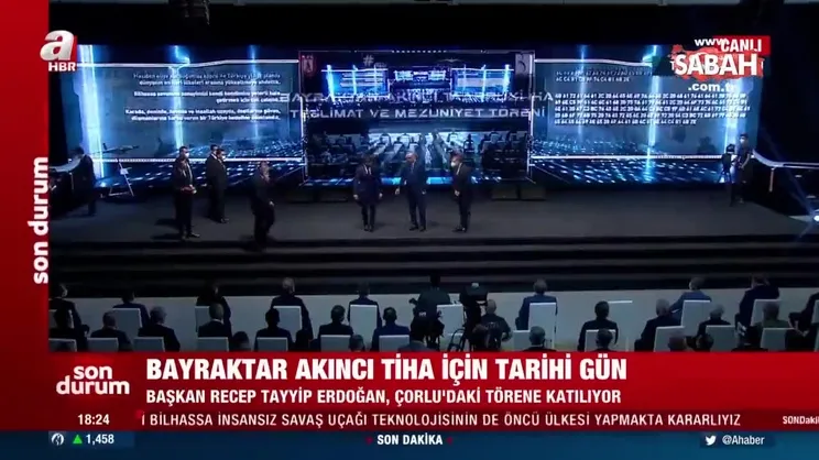 TİHA Teslimat ve Kurs Bitirme Töreni bugün Başkan Erdoğan’ın katılımıyla düzenlendi! | Video