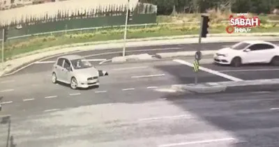 İstanbul’da feci kaza: Motosikletli kadın kurye böyle takla attı | Video