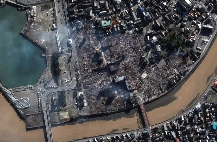 Japonya deprem felaketinde son durum! Uydu görüntüleri ortaya çıktı…