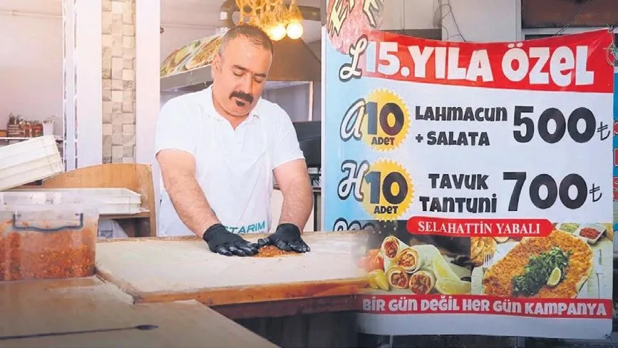 50 TL’ye lahmacunda yüzde 20 kâr! 50 TL’ye lahmacunda yüzde 20 kâr!