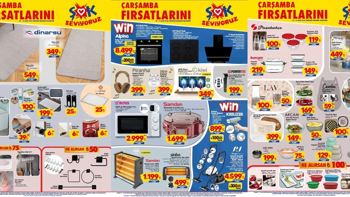 ŞOK AKTÜEL 13 OCAK’A KADAR GEÇERLİ İNDİRİMLER! Bu hafta ŞOK aktüelle neler indirimde?