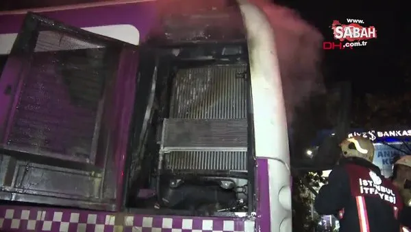 İstanbul'da otobüs yangını