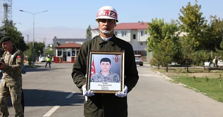 Şehit asker için tören düzenlendi