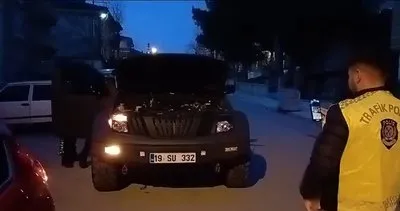 Çorum'da polis sireni kullanan sürücüye rekor ceza #corum