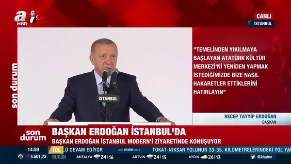 Başkan Erdoğan'dan İstanbul Modern'i ziyaretinde önemli açıklamalar: 