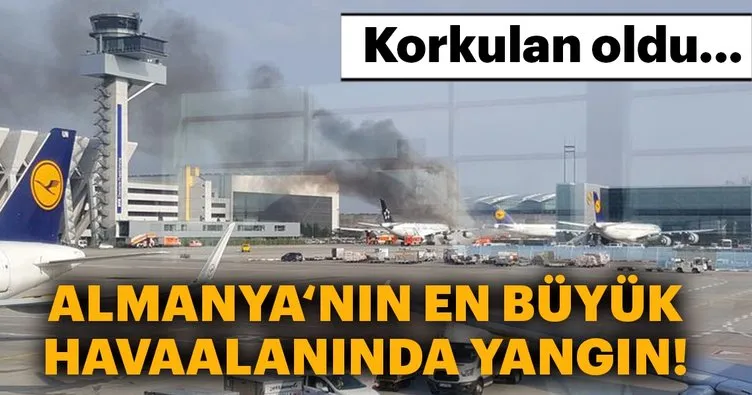 Son Dakika:Frankfurt Havalimanı’nda bir uçakta yangın çıktı