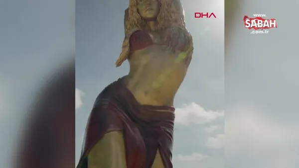Kolombiya'da Shakira'nın dev heykeli dikildi | Video