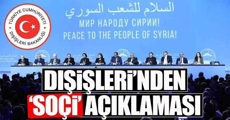 Türkiye'den Suriye Ulusal Diyalog Kongresi açıklaması