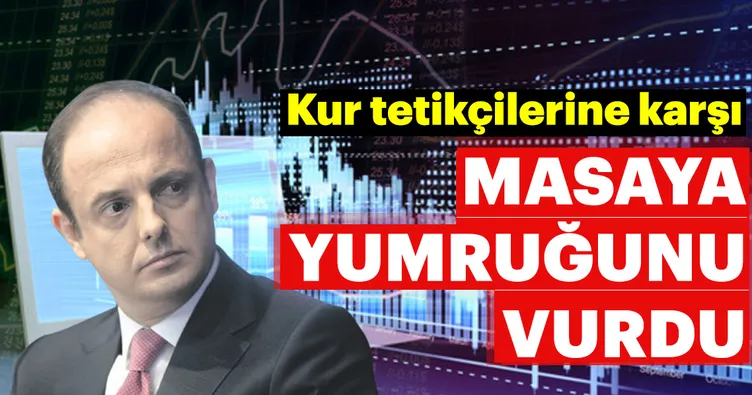 Masaya yumruğunu vurdu