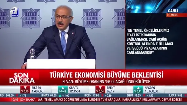 Hazine ve Maliye Bakanı Lütfi Elvan: En temel önceliğimiz fiyat istikrarının sağlanması