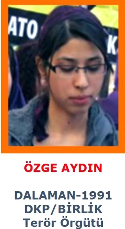 Terörist Özge Aydın'ın kirli geçmişi