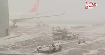 İstanbul Havalimanı’nda kar yağışı | Video