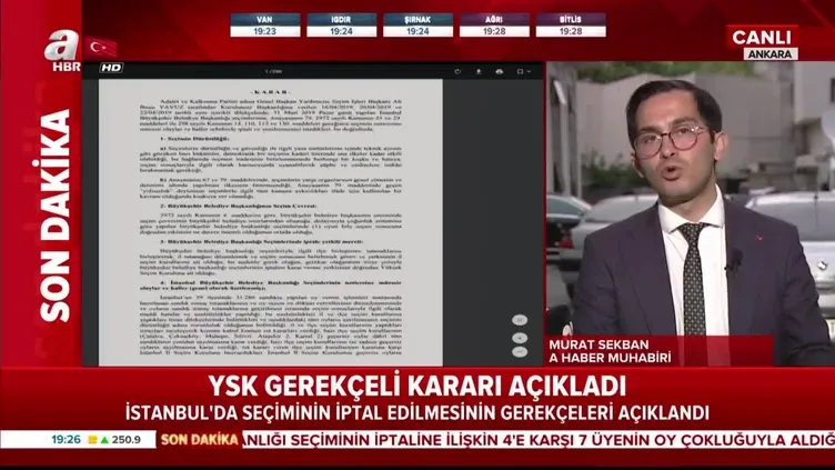 YSK gerekçeli kararı açıkladı
