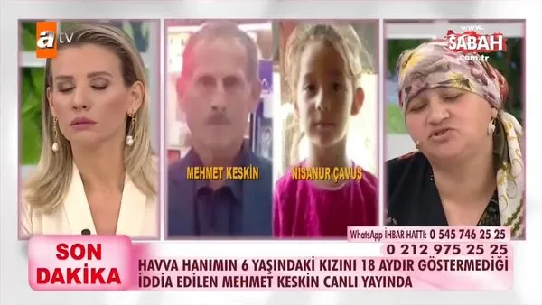 Küçük kızı annesine göstermediği iddia edilen Mehmet Keskin canlı yayında!