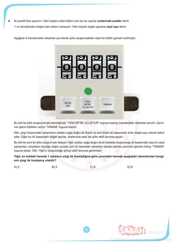 LGS örnek sorular 2020 yayınlandı! Ekim ayı LGS sözel ve sayısal örnek soru kitapçığı burada!