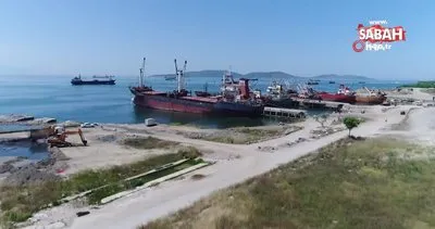 Marmara Denizi’ndeki hayalet gemilerin son durumu havadan görüntülendi
