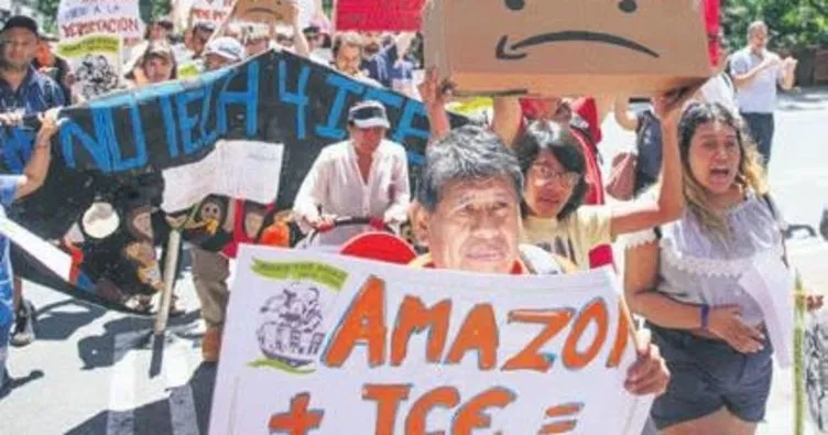 Yerliler, Amazon’un sahibini protesto etti