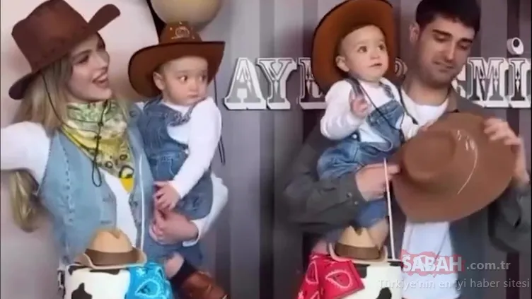 İdo Tatlıses ve Yasemin Şefkatli’nin ikizleri 1 yaşında! İkizlere özel kovboy partisi düzenlediler