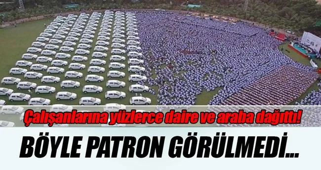 Çalışanlarına 400 daire 1260 otomobil verdi