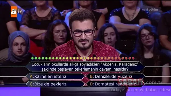 Kim Milyoner Olmak İster? 770. Bölüm tüm soru ve cevapları