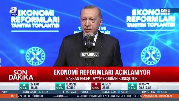 SON DAKİKA: Başkan Erdoğan reform paketini açıkladı | Video