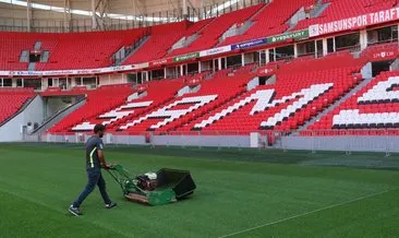 Samsunspor’un yeni stadında çim bakımı