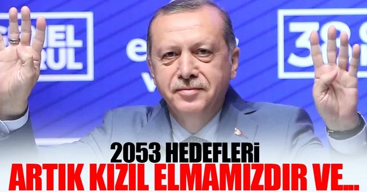 Cumhurbaşkanı Erdoğan: 2053 kızıl elmamız her şeyiyle size emanet