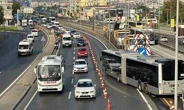 İstanbul’da metrobüs hattındaki Beyaz Yol çalışması trafik yoğunluğu oluşturdu!