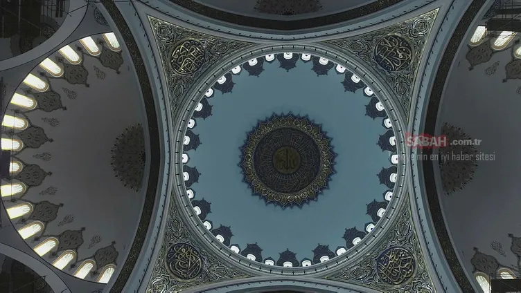 Çamlıca Camii'nin içi ilk kez görüntülendi