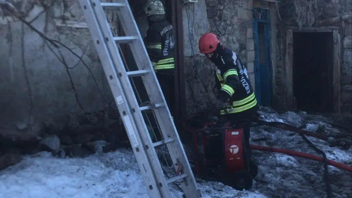 Erzurum'da evde çıkan yangın can aldı