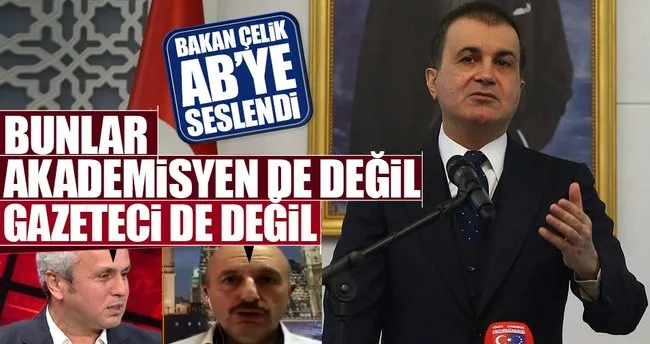 AB Bakanı Ömer Çelik: Bunlar akademisyen de değil gazeteci de